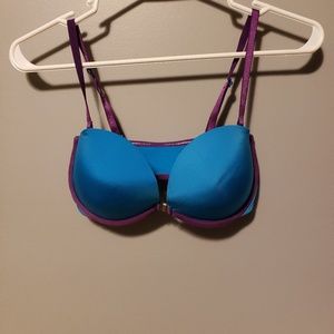 Blackheart Blue front closure bra